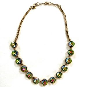 J.crew iridescent and gold necklace